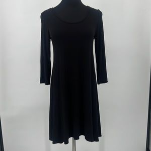 Due Time Maternity Black Knit 3/4 Sleeve Mini Dress Women's sz. Small